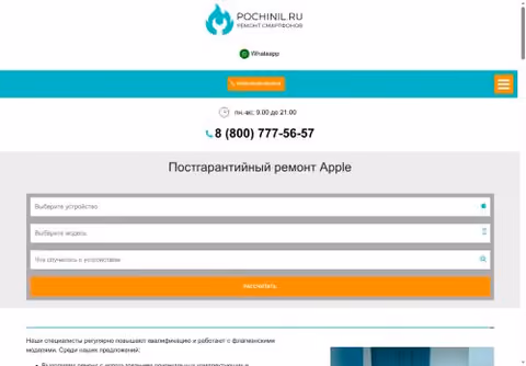 Главная страница pochinil.ru