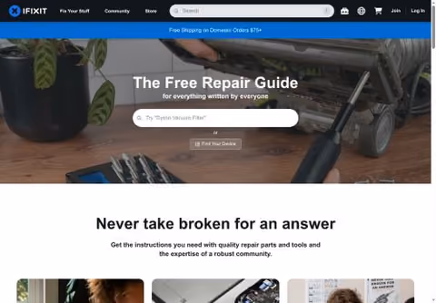 Главная страница ifixit.com