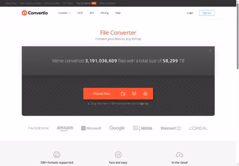 Главная страница convertio.co