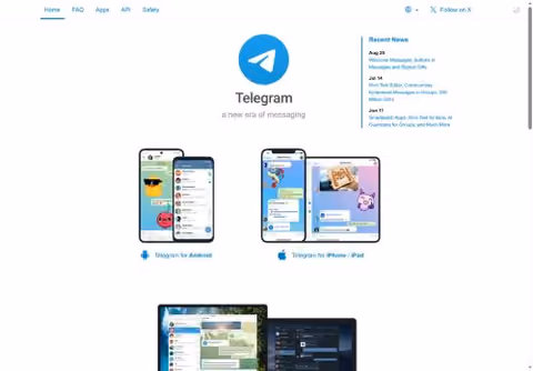 Главная страница telegram.me