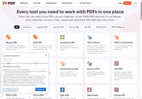 Главная страница ilovepdf.com