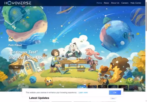 Главная страница hoyoverse.com
