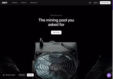 Главная страница emcd.io