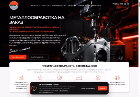 Главная страница 100detalei.ru