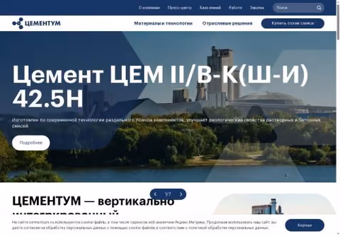 Главная страница cementum.ru