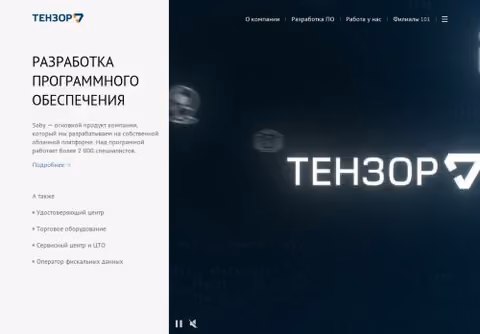Главная страница tensor.ru