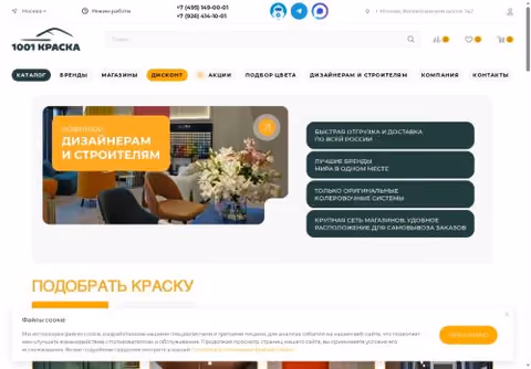 Главная страница 1001kraska.ru