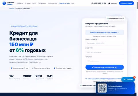 Главная страница trillioncredit.ru
